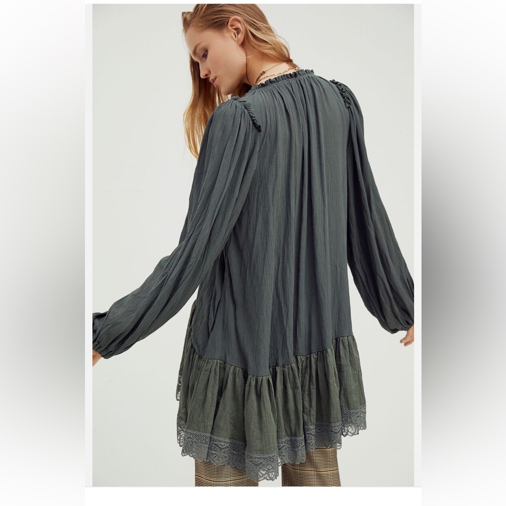 Free People Pine Tunic with Lace Trim L - Picture 2 of 7